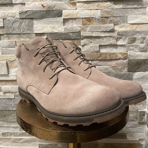 Sorel Men's 13 NM3848 Madison 2 Chukka Boots | Suede Leather, Taupe, Lug Sole - Picture 2 of 14